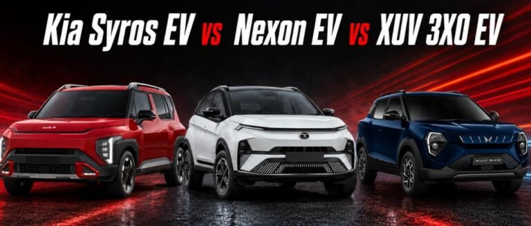 KIA Syros EV vs Nexon EV vs XUV 3XO EV
