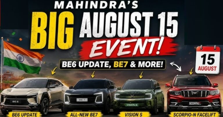 Mahindra Aug 15: Scorpio N Facelift, BE 6, Vision S - EMI Math